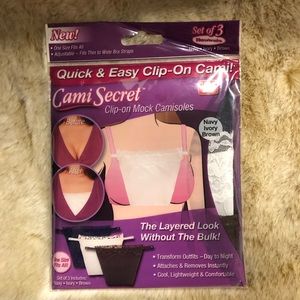 Cami Secret. Neutrals Set of 3 Ivory Navy Brown